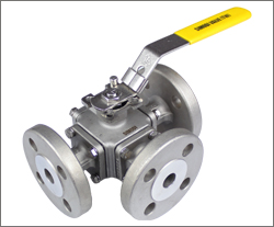 3 Way Flanged Ball Valve