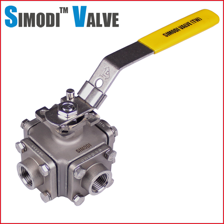 Full bore three-way ball valve bv4b-3dt