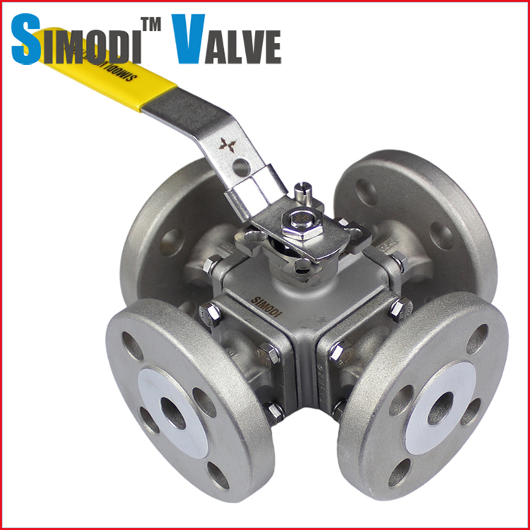 Four Way Flanged Ball Valve