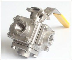 Four way ball valve