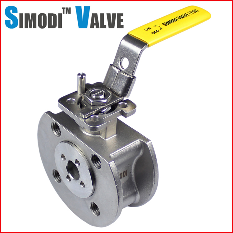 Wafer type flanged ball valve