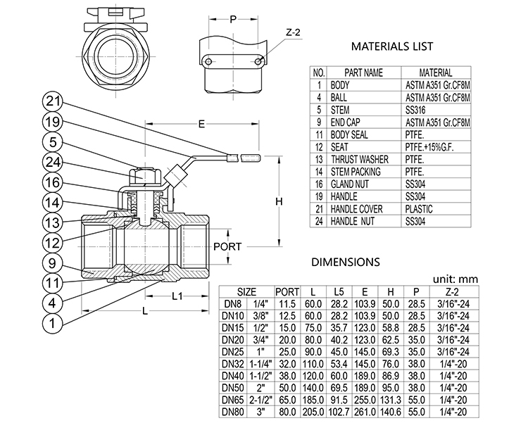 SIMODI球阀 2000PSI